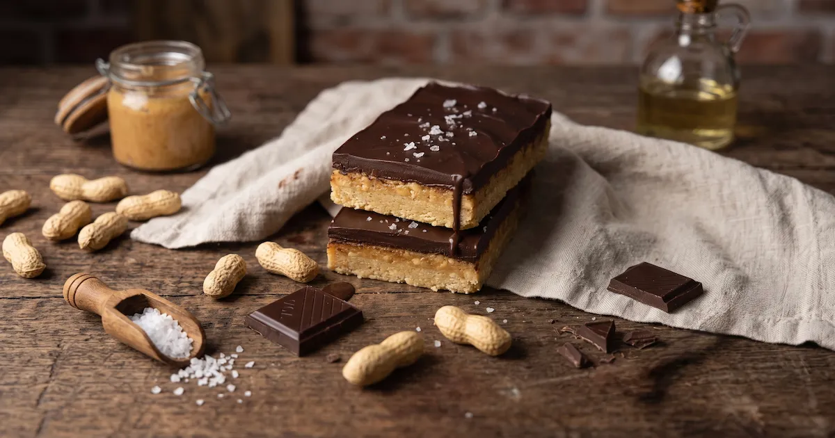 Barres cacahuète et chocolat noir sans cuisson